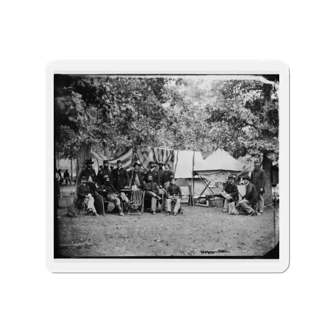 Bealeton, Virginia. Regimental Staff 93d New York Infantry. (Morgan Rifles) (U.S. Civil War) Refrigerator Magnet 2 Inch Die-Cut - The Sticker Space