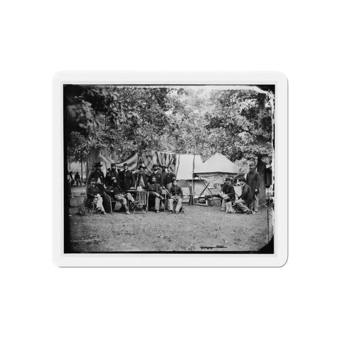 Bealeton, Virginia. Regimental Staff 93d New York Infantry. (Morgan Rifles) (U.S. Civil War) Refrigerator Magnet - The Sticker Space