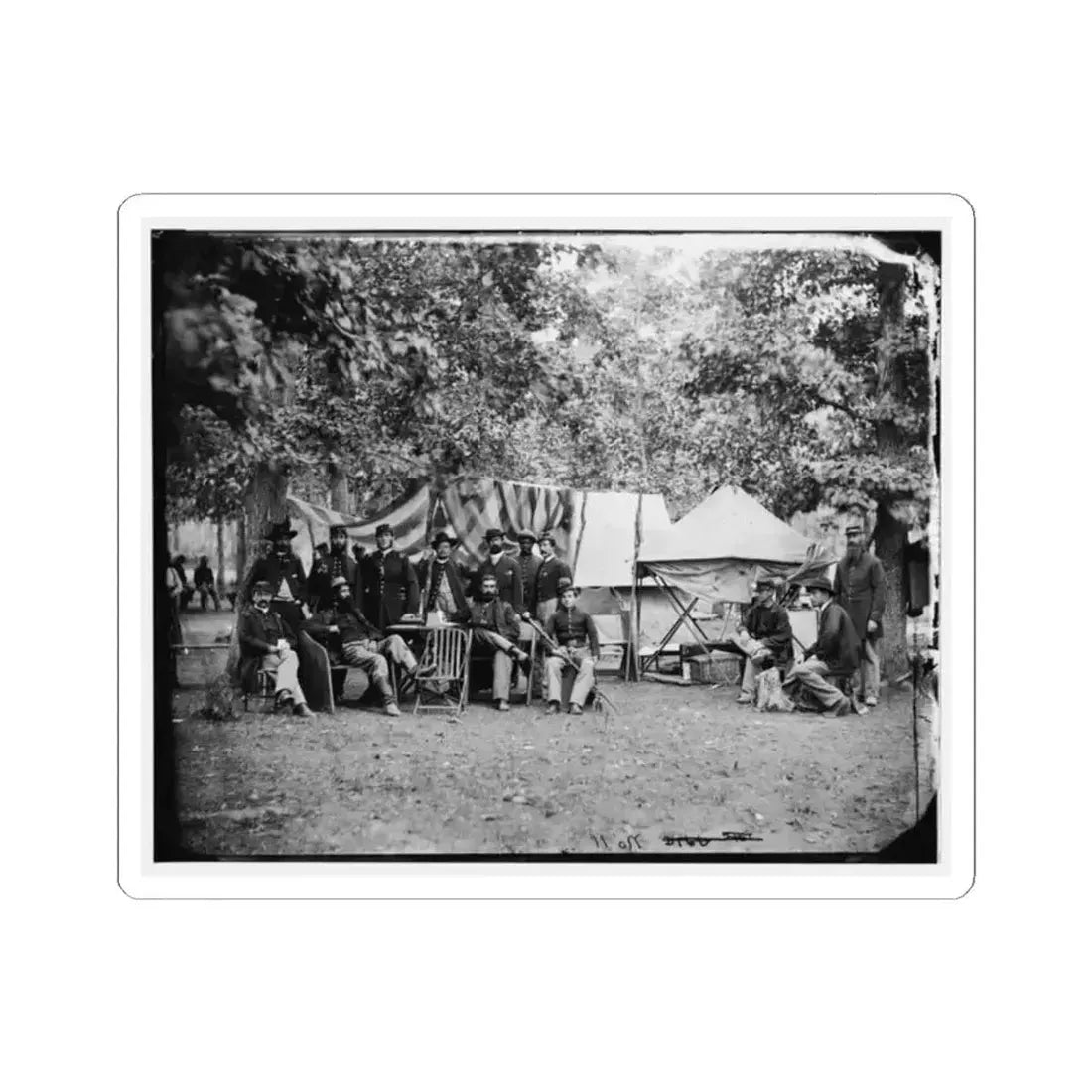 Bealeton, Virginia. Regimental Staff 93D New York Infantry. (Morgan Rifles) (U.S. Civil War) STICKER Vinyl Kiss-Cut Decal 2 Inch White - The Sticker Space