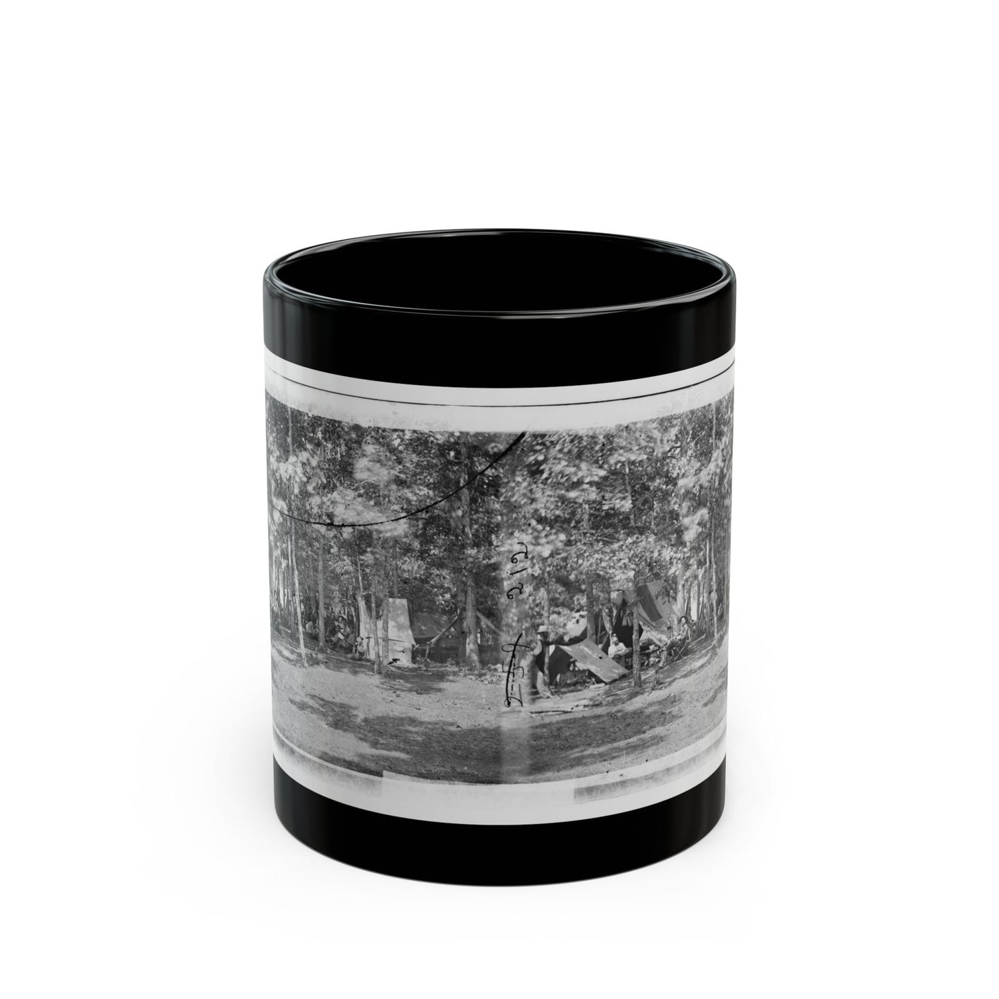 Bealeton, Virginia. Camp Of Company B, 93d New York Volunteers (U.S. Civil War) Black Coffee Mug-11oz-The Sticker Space