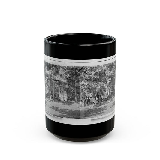 Bealeton, Virginia. Camp Of Company B, 93d New York Volunteers (U.S. Civil War) Black Coffee Mug-15oz-The Sticker Space