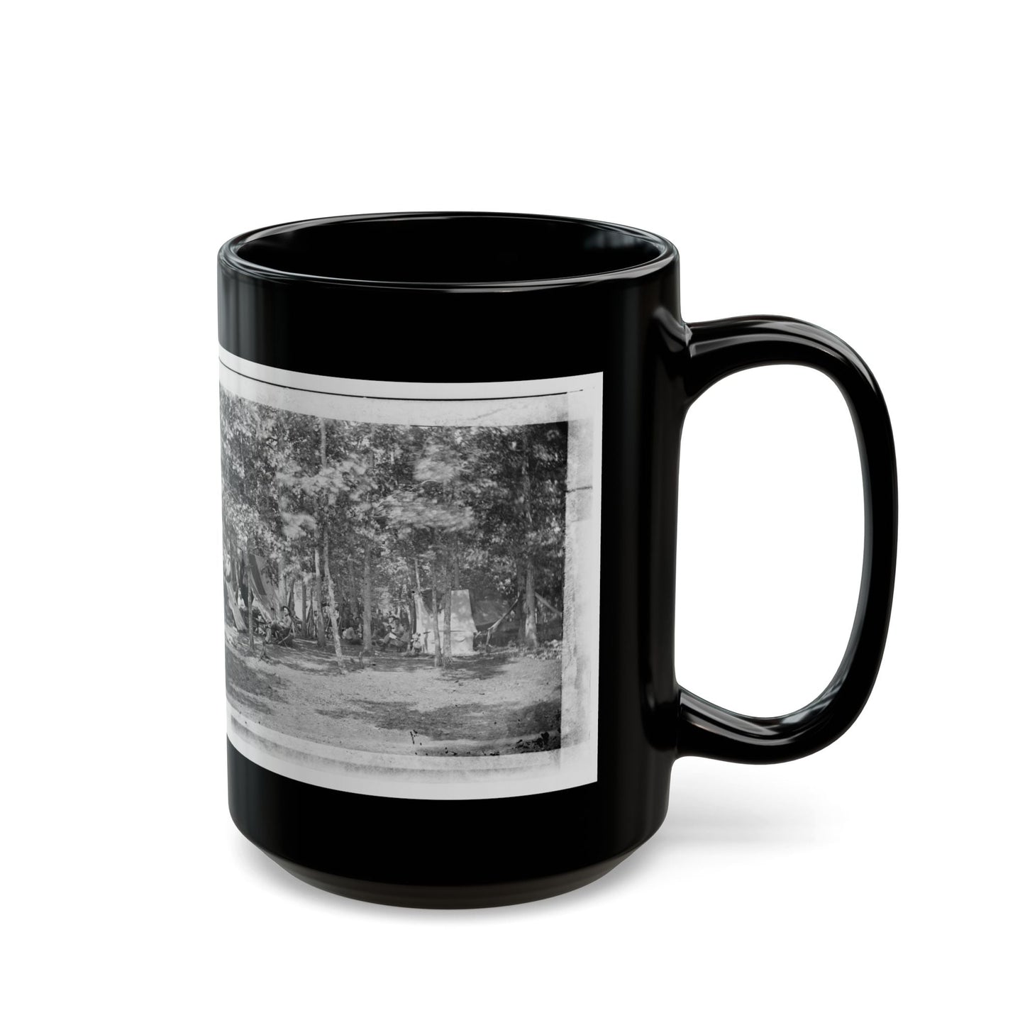 Bealeton, Virginia. Camp Of Company B, 93d New York Volunteers (U.S. Civil War) Black Coffee Mug-The Sticker Space