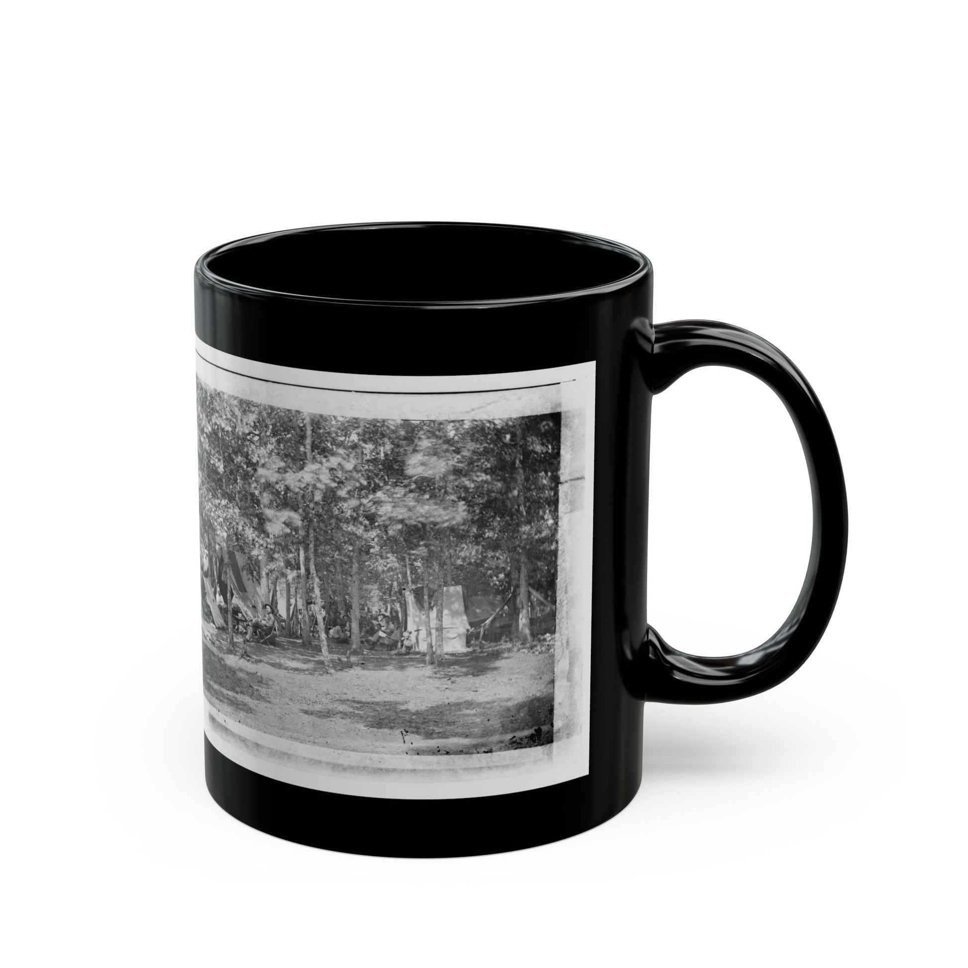 Bealeton, Virginia. Camp Of Company B, 93d New York Volunteers (U.S. Civil War) Black Coffee Mug-The Sticker Space