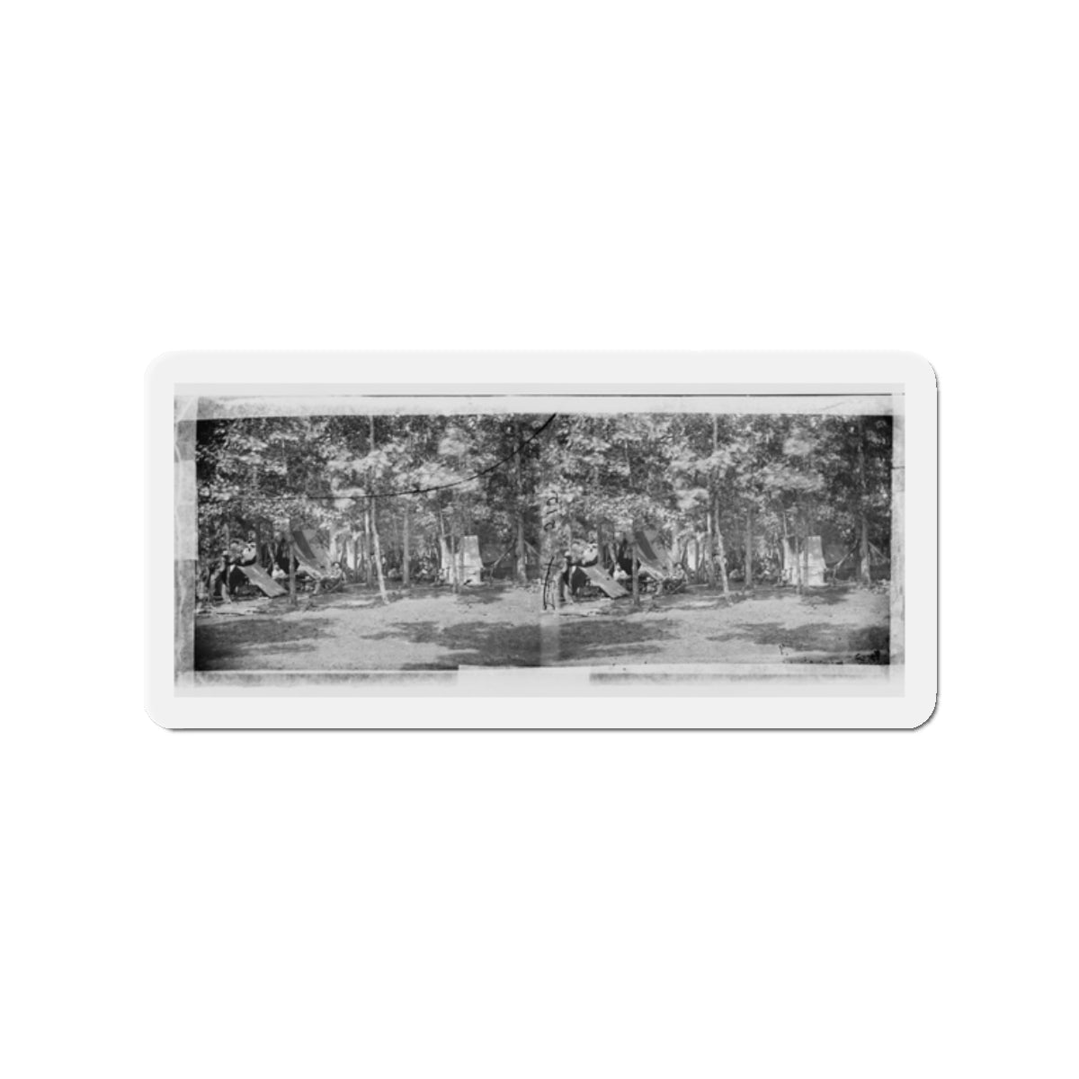 Bealeton, Virginia. Camp Of Company B, 93d New York Volunteers (U.S. Civil War) Refrigerator Magnet-2" x 2"-The Sticker Space