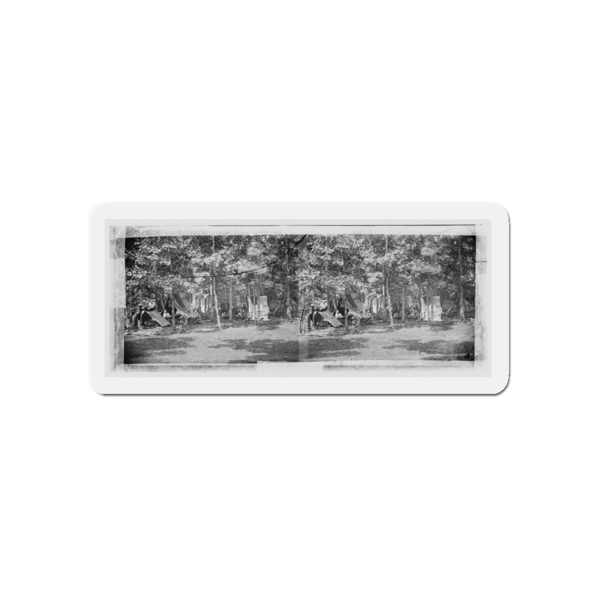 Bealeton, Virginia. Camp Of Company B, 93d New York Volunteers (U.S. Civil War) Refrigerator Magnet-5" x 5"-The Sticker Space