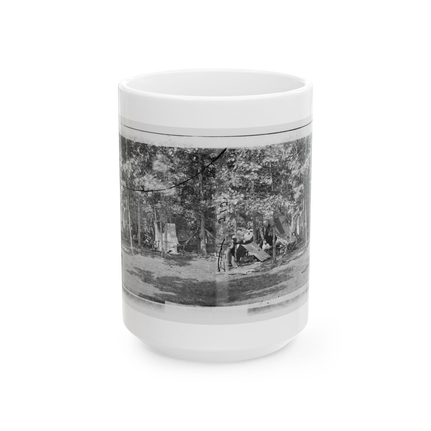 Bealeton, Virginia. Camp Of Company B, 93d New York Volunteers (U.S. Civil War) White Coffee Mug-15oz-The Sticker Space