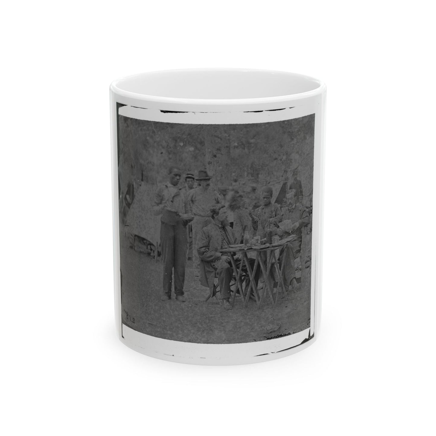 Bealeton, Virginia. Captain Henry P. Smith's Mess. Company D, 93d New York Volunteers (U.S. Civil War) White Coffee Mug