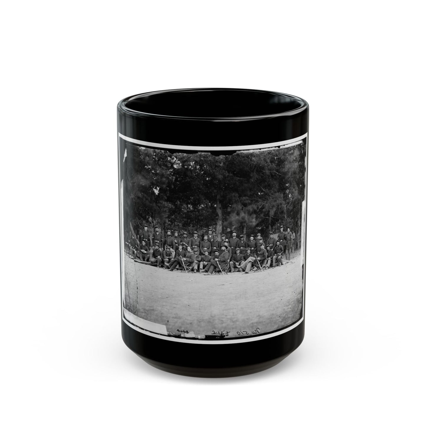 Bealeton, Virginia. Company A, 93d New York Infantry(2) (U.S. Civil War) Black Coffee Mug-15oz-The Sticker Space