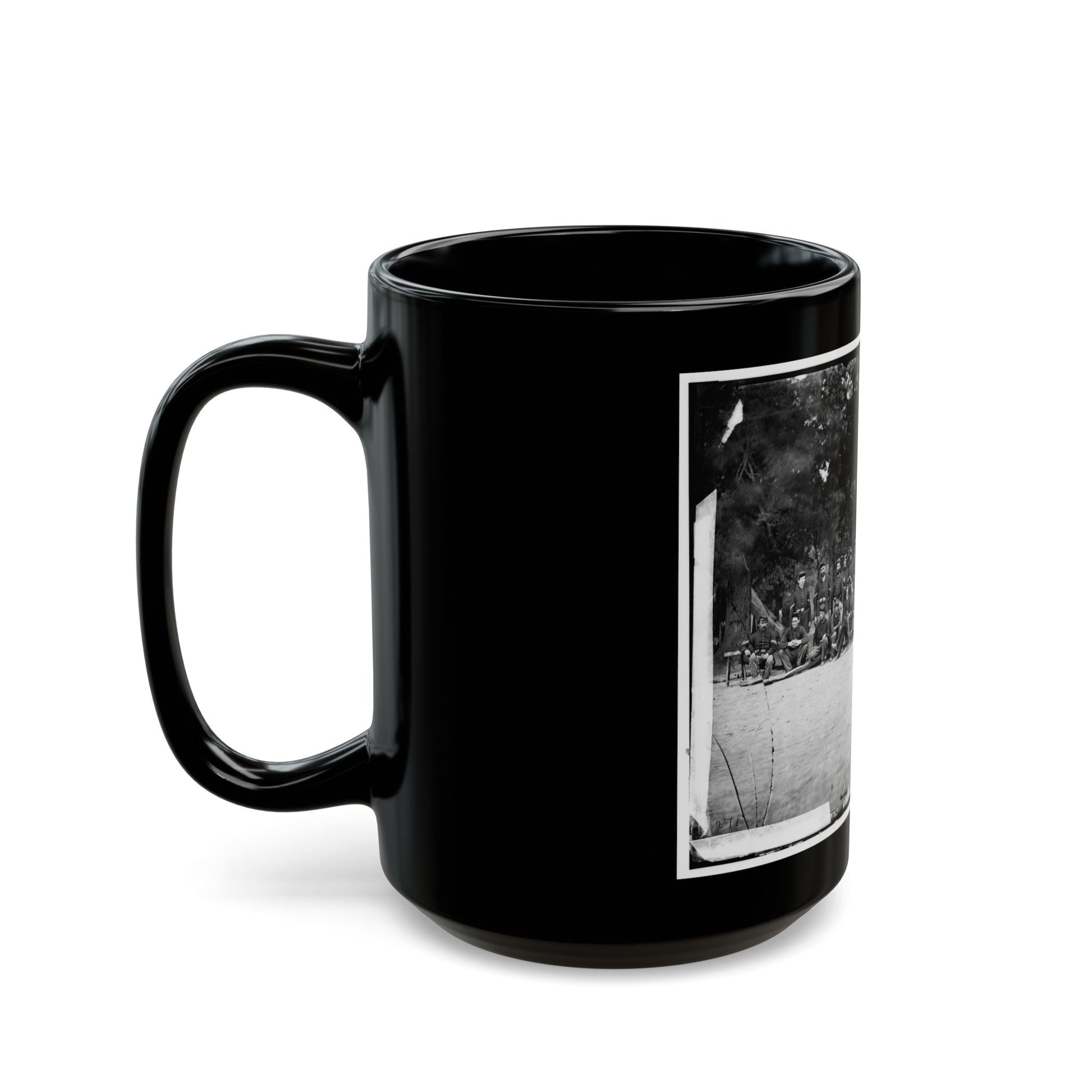 Bealeton, Virginia. Company A, 93d New York Infantry(2) (U.S. Civil War) Black Coffee Mug-The Sticker Space