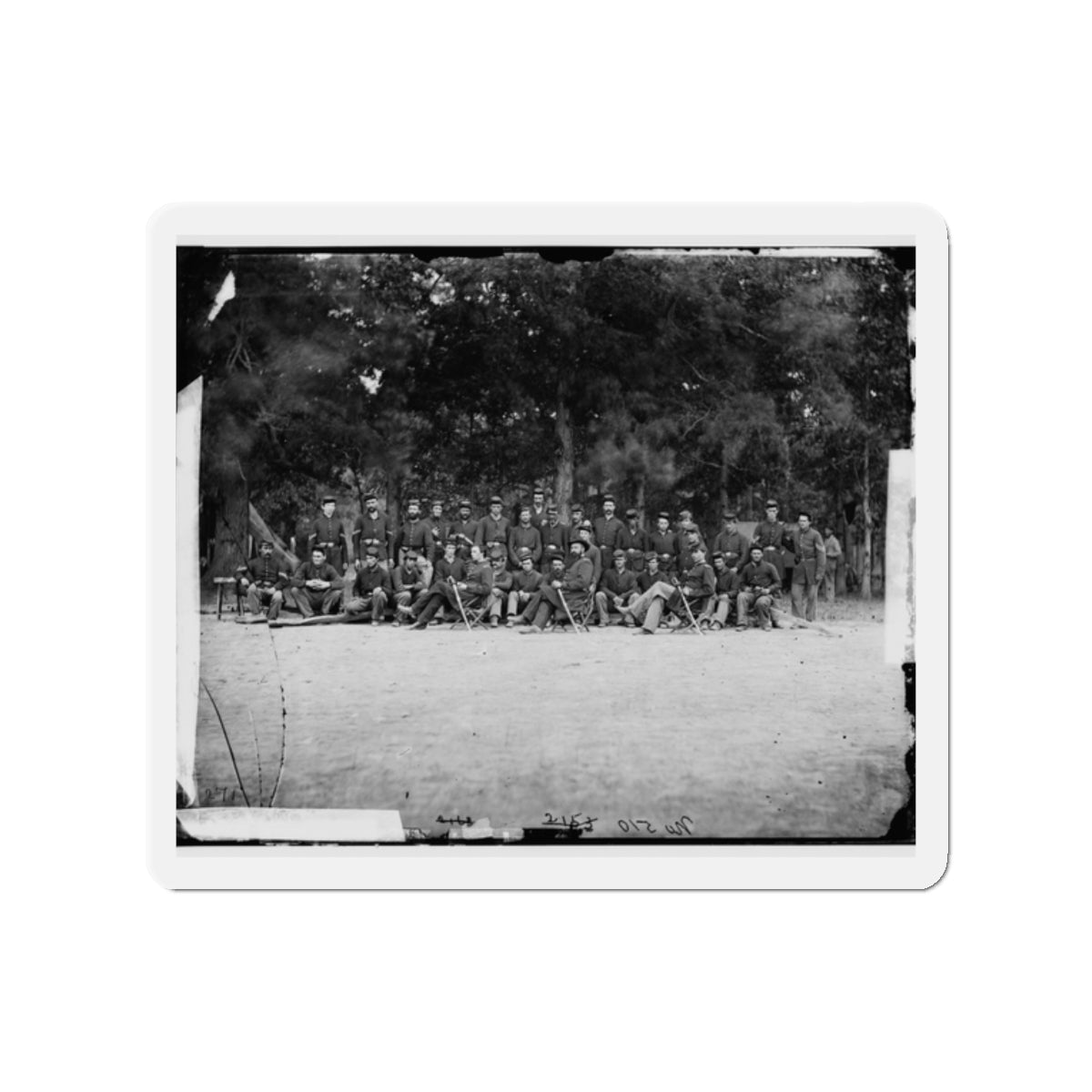 Bealeton, Virginia. Company A, 93d New York Infantry(2) (U.S. Civil War) Refrigerator Magnet-2" x 2"-The Sticker Space