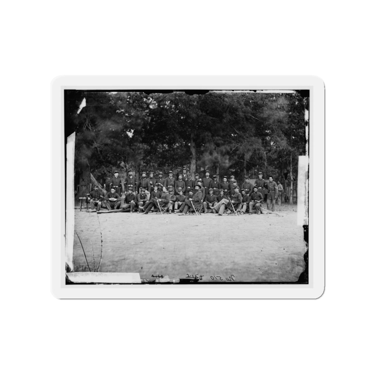 Bealeton, Virginia. Company A, 93d New York Infantry(2) (U.S. Civil War) Refrigerator Magnet-3" x 3"-The Sticker Space