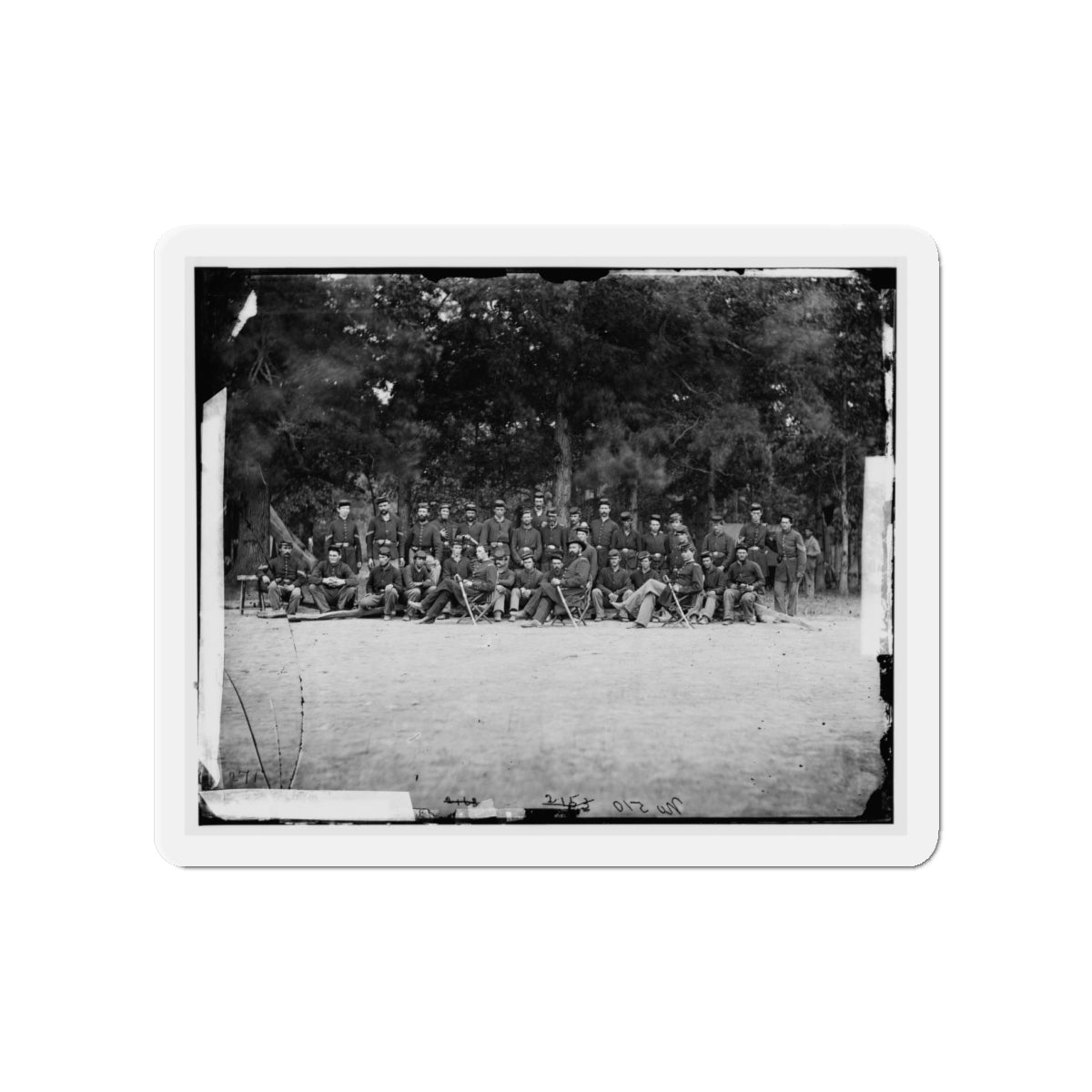 Bealeton, Virginia. Company A, 93d New York Infantry(2) (U.S. Civil War) Refrigerator Magnet-4" x 4"-The Sticker Space