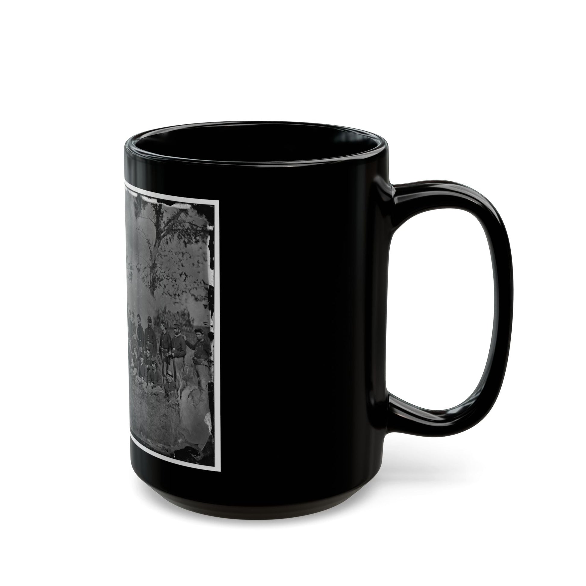 Bealeton, Virginia. Company E, 93d New York Infantry 001 (U.S. Civil War) Black Coffee Mug-The Sticker Space