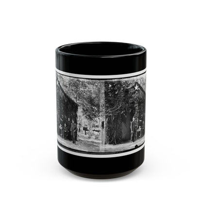 Bealeton, Virginia. General Marsena R. Patrick And Staff(2) (U.S. Civil War) Black Coffee Mug-15oz-The Sticker Space