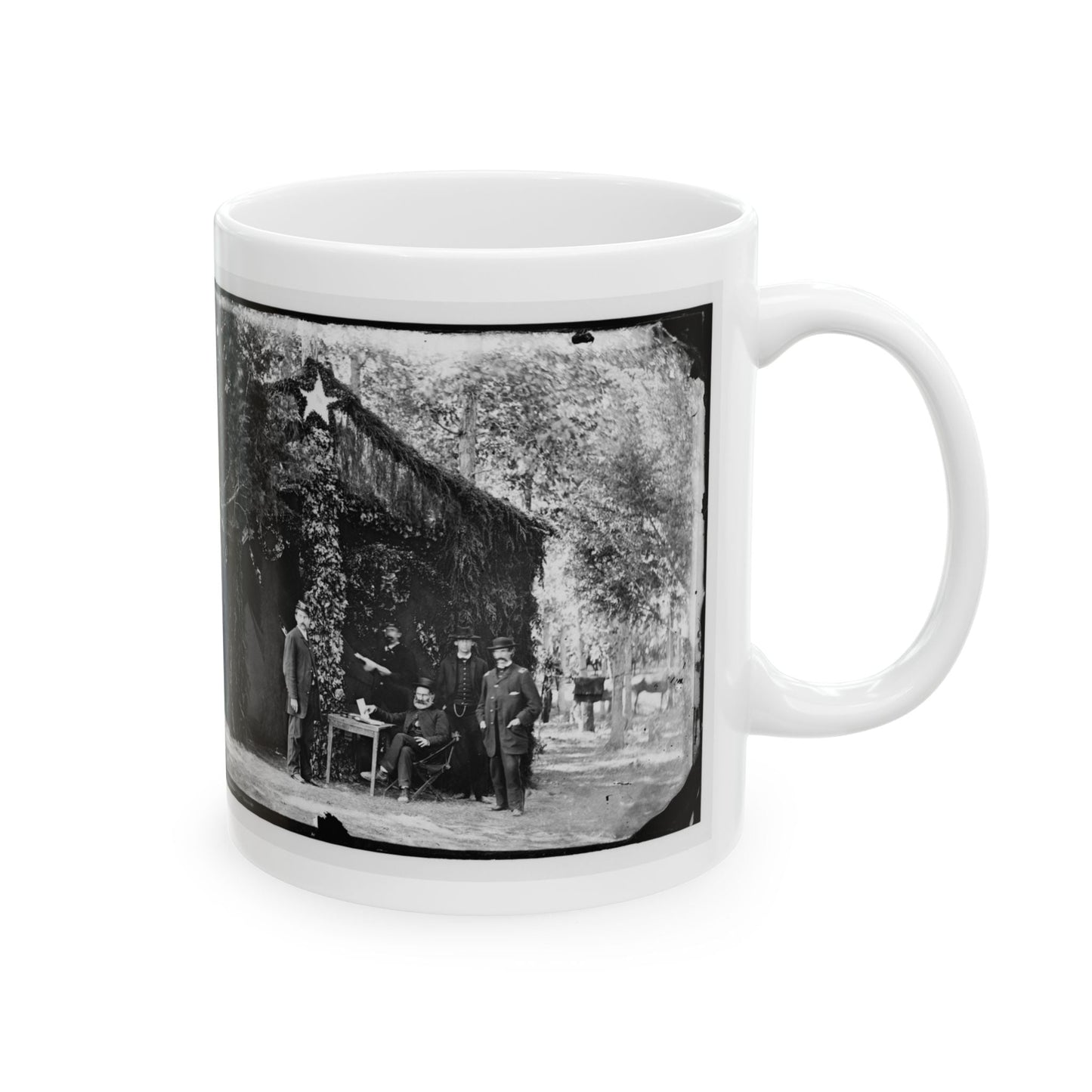 Bealeton, Virginia. General Marsena R. Patrick And Staff(2) (U.S. Civil War) White Coffee Mug