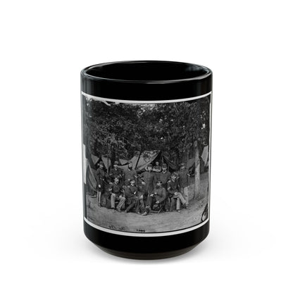 Bealeton, Virginia. Officers And Non-Commissioned Officers Of Company D, 93d New York Infantry (U.S. Civil War) Black Coffee Mug