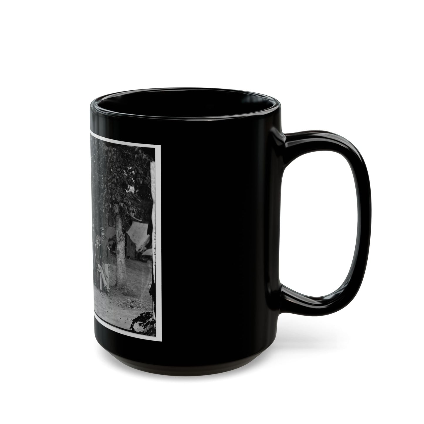 Bealeton, Virginia. Officers And Non-Commissioned Officers Of Company D, 93d New York Infantry (U.S. Civil War) Black Coffee Mug