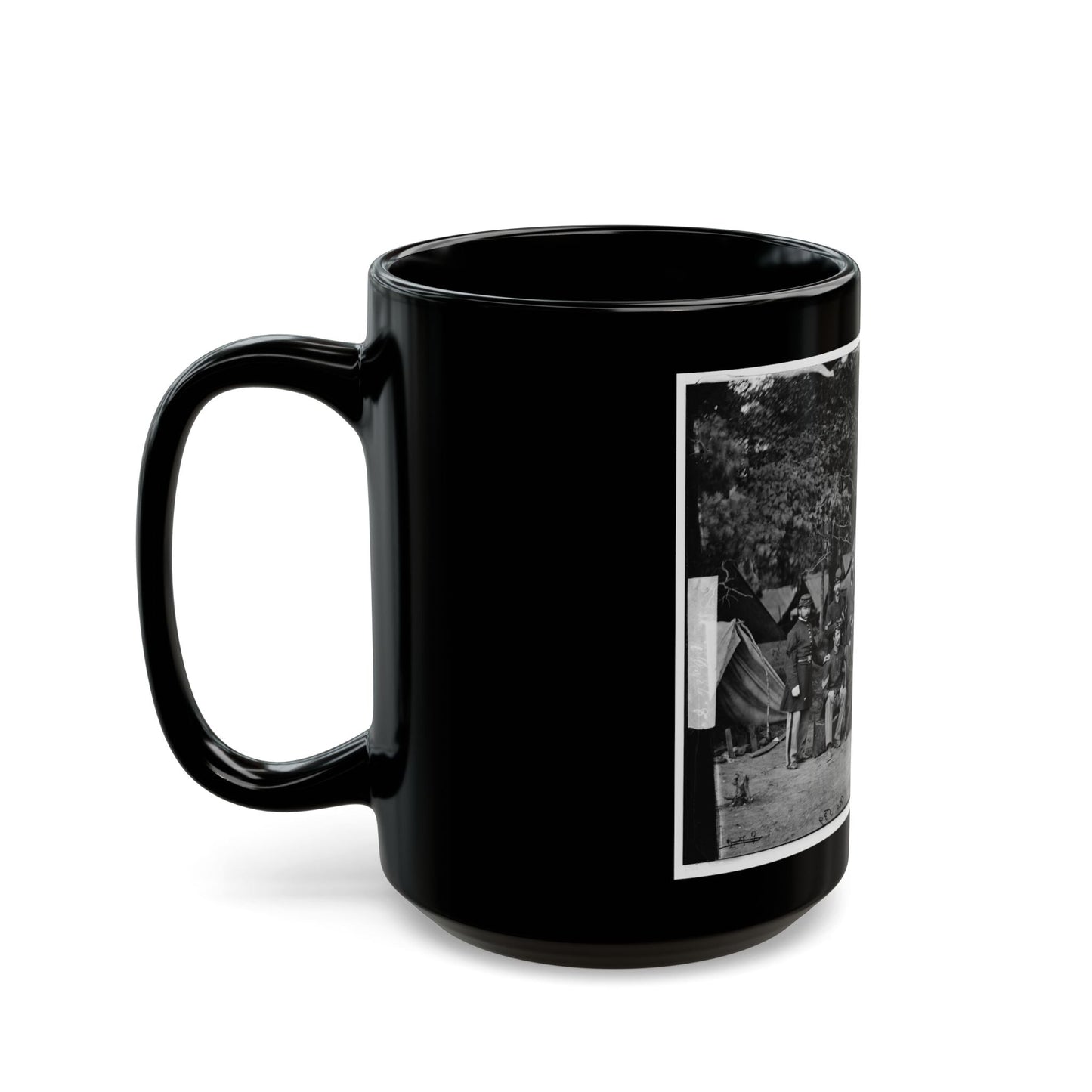 Bealeton, Virginia. Officers And Non-Commissioned Officers Of Company D, 93d New York Infantry (U.S. Civil War) Black Coffee Mug