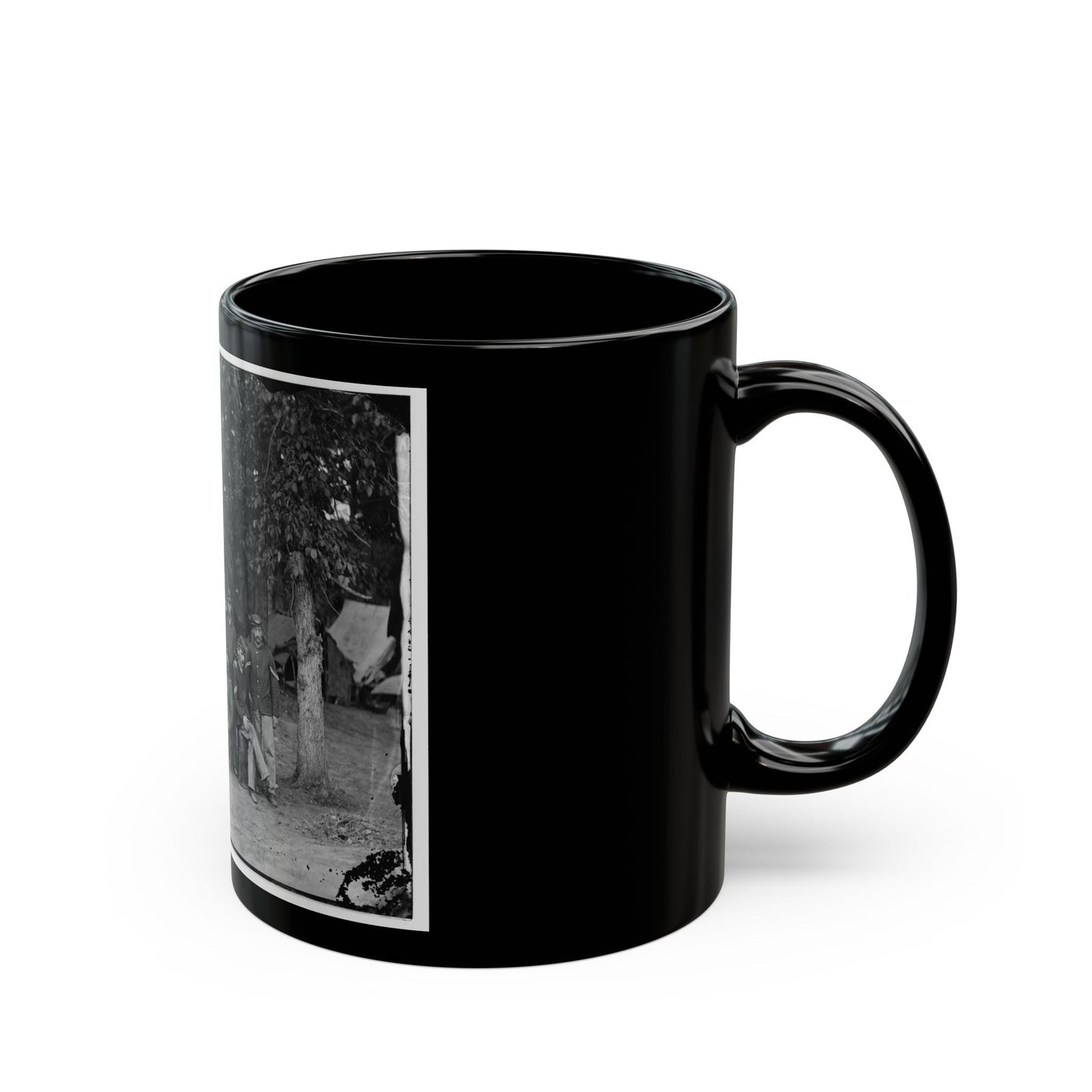 Bealeton, Virginia. Officers And Non-Commissioned Officers Of Company D, 93d New York Infantry (U.S. Civil War) Black Coffee Mug