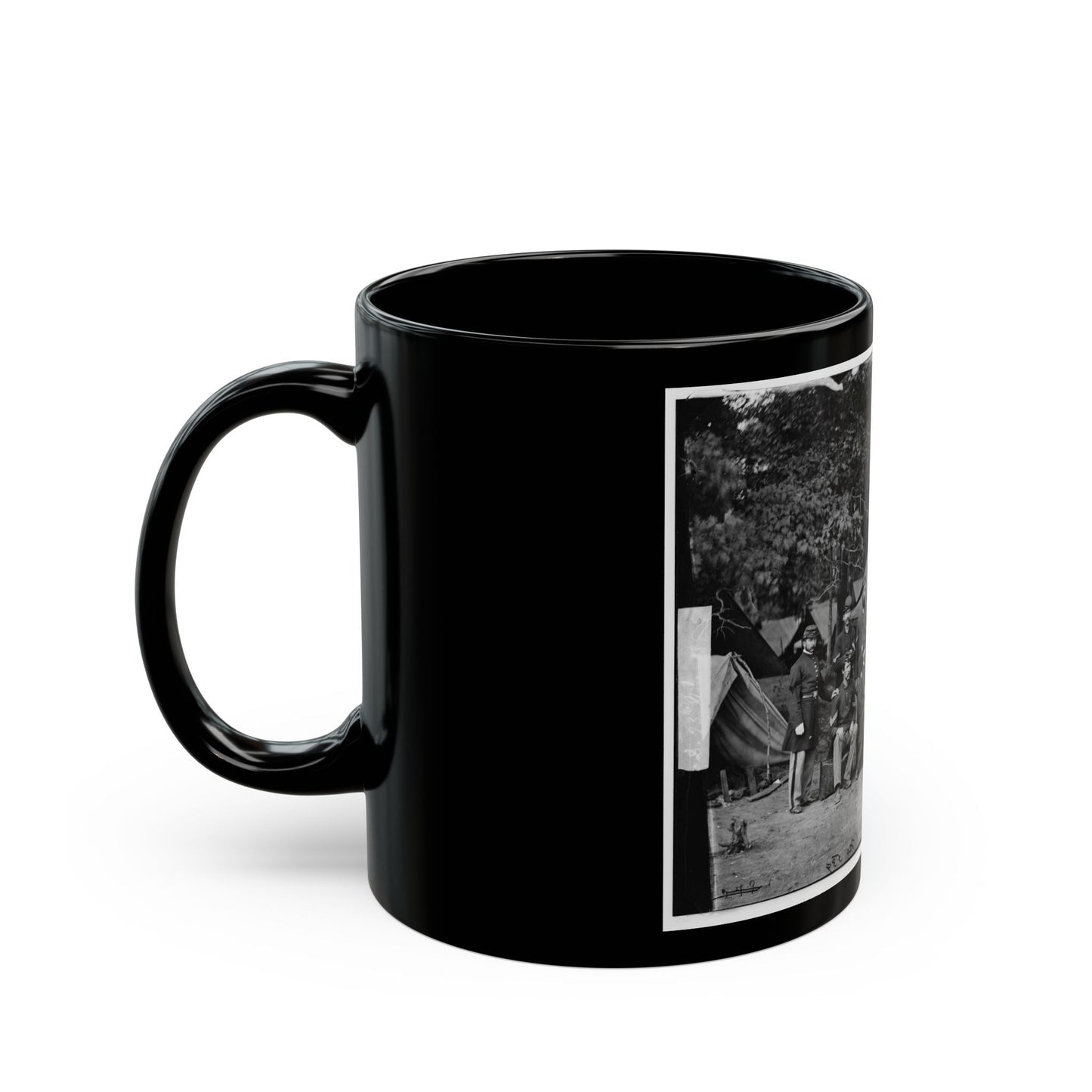 Bealeton, Virginia. Officers And Non-Commissioned Officers Of Company D, 93d New York Infantry (U.S. Civil War) Black Coffee Mug