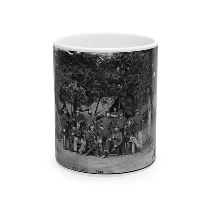 Bealeton, Virginia. Officers And Non-Commissioned Officers Of Company D, 93d New York Infantry (U.S. Civil War) White Coffee Mug