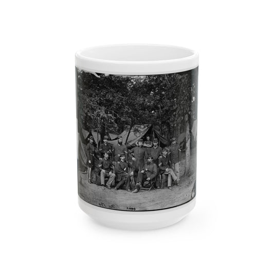 Bealeton, Virginia. Officers And Non-Commissioned Officers Of Company D, 93d New York Infantry (U.S. Civil War) White Coffee Mug