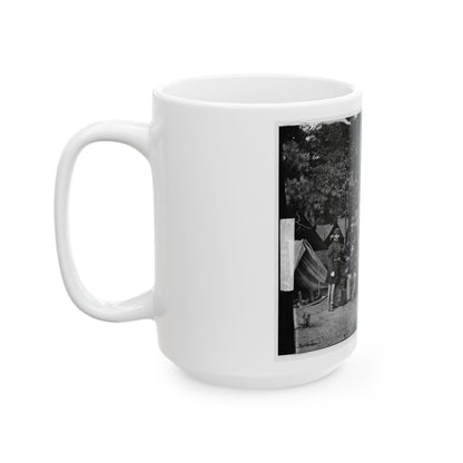 Bealeton, Virginia. Officers And Non-Commissioned Officers Of Company D, 93d New York Infantry (U.S. Civil War) White Coffee Mug