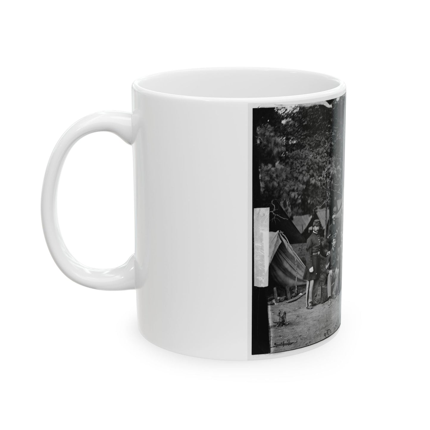 Bealeton, Virginia. Officers And Non-Commissioned Officers Of Company D, 93d New York Infantry (U.S. Civil War) White Coffee Mug