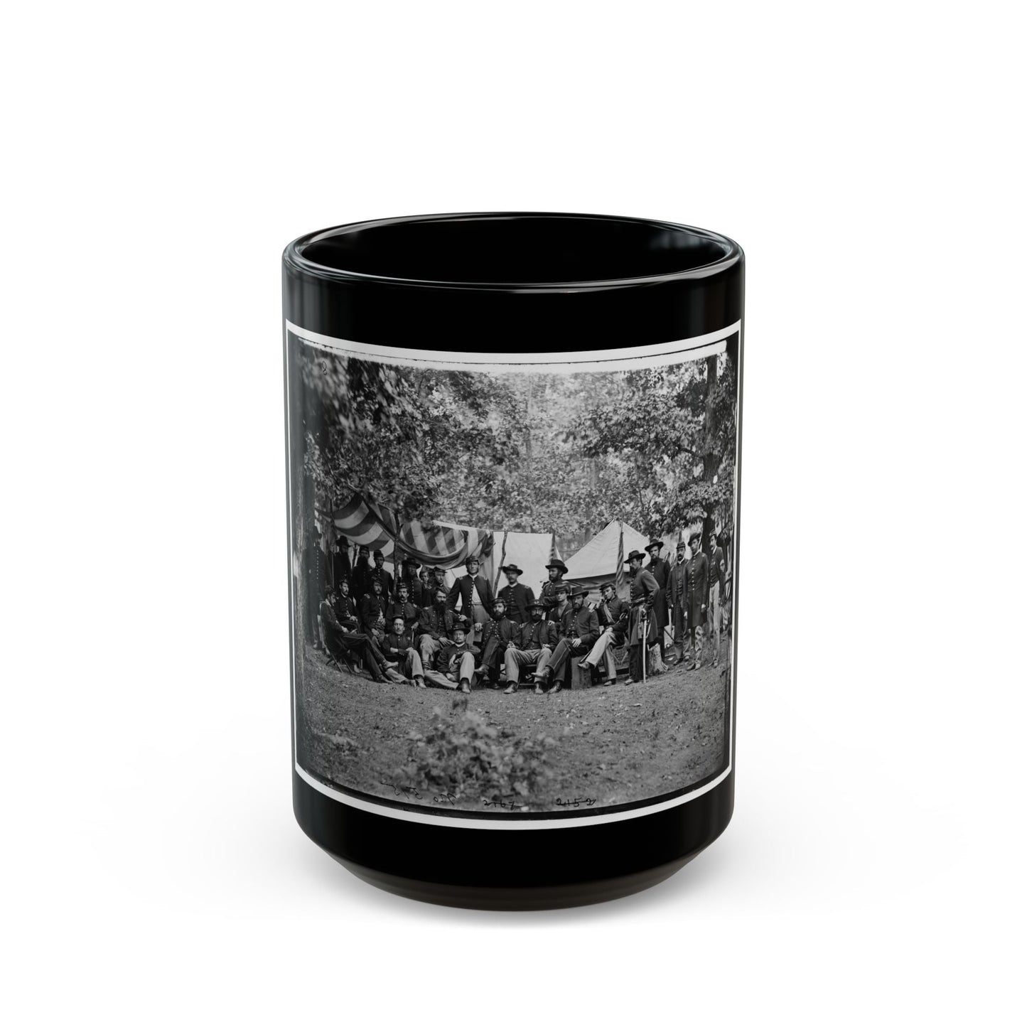 Bealeton, Virginia. Officers Of 93d New York Infantry (U.S. Civil War) Black Coffee Mug