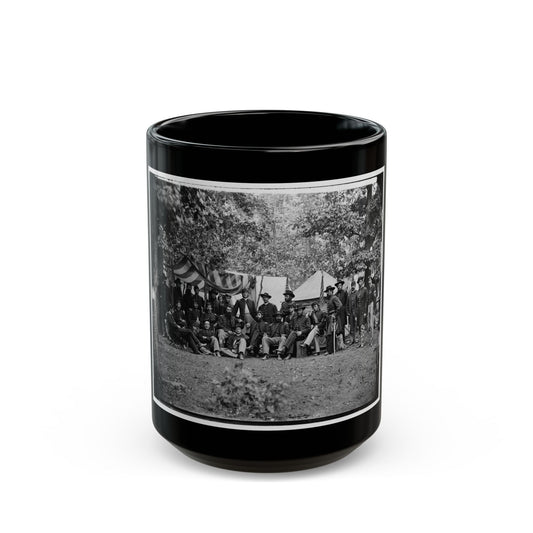 Bealeton, Virginia. Officers Of 93d New York Infantry (U.S. Civil War) Black Coffee Mug