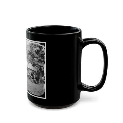 Bealeton, Virginia. Regimental Staff 93d New York Infantry. (Morgan Rifles) (U.S. Civil War) Black Coffee Mug-The Sticker Space