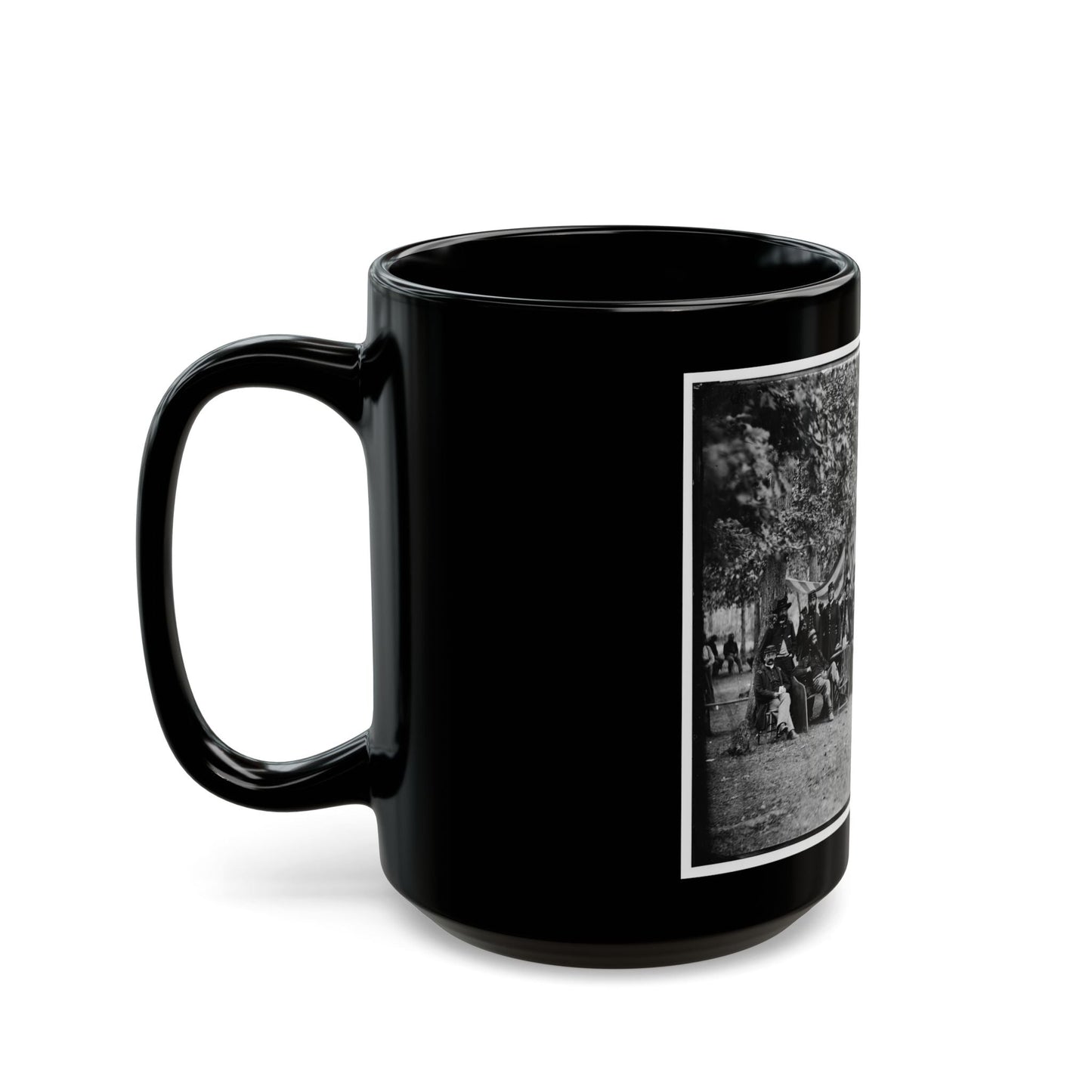 Bealeton, Virginia. Regimental Staff 93d New York Infantry. (Morgan Rifles) (U.S. Civil War) Black Coffee Mug-The Sticker Space