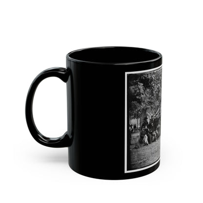 Bealeton, Virginia. Regimental Staff 93d New York Infantry. (Morgan Rifles) (U.S. Civil War) Black Coffee Mug-The Sticker Space