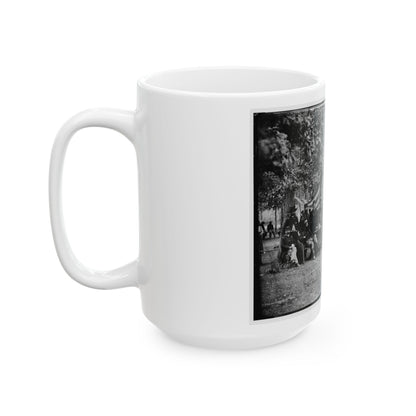 Bealeton, Virginia. Regimental Staff 93d New York Infantry. (Morgan Rifles) (U.S. Civil War) White Coffee Mug-The Sticker Space