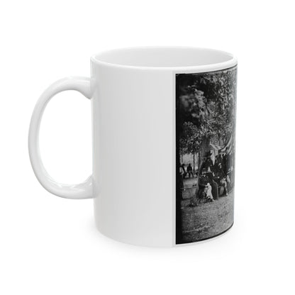 Bealeton, Virginia. Regimental Staff 93d New York Infantry. (Morgan Rifles) (U.S. Civil War) White Coffee Mug-The Sticker Space