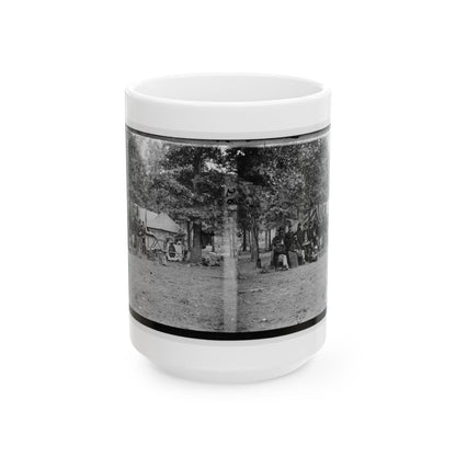 Bealeton, Virginia. Regimental Staff, 93d New York Volunteers (U.S. Civil War) White Coffee Mug