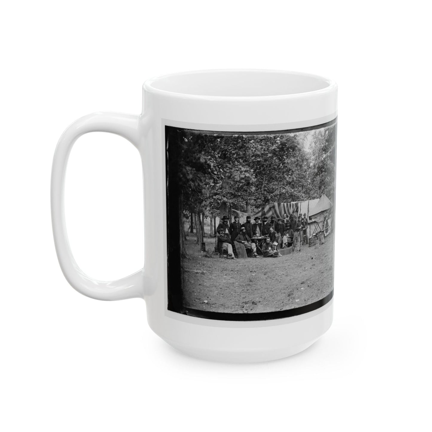 Bealeton, Virginia. Regimental Staff, 93d New York Volunteers (U.S. Civil War) White Coffee Mug