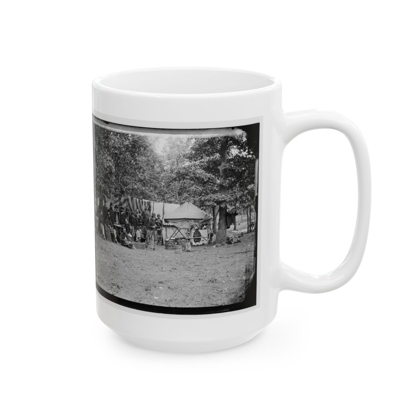 Bealeton, Virginia. Regimental Staff, 93d New York Volunteers (U.S. Civil War) White Coffee Mug