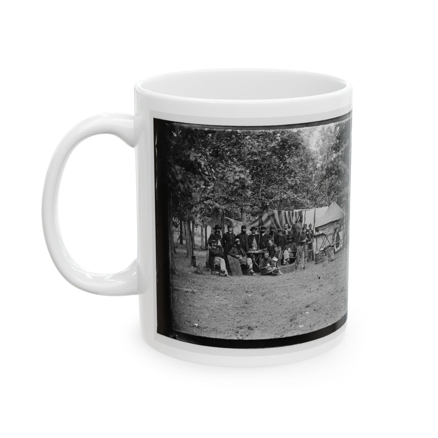 Bealeton, Virginia. Regimental Staff, 93d New York Volunteers (U.S. Civil War) White Coffee Mug