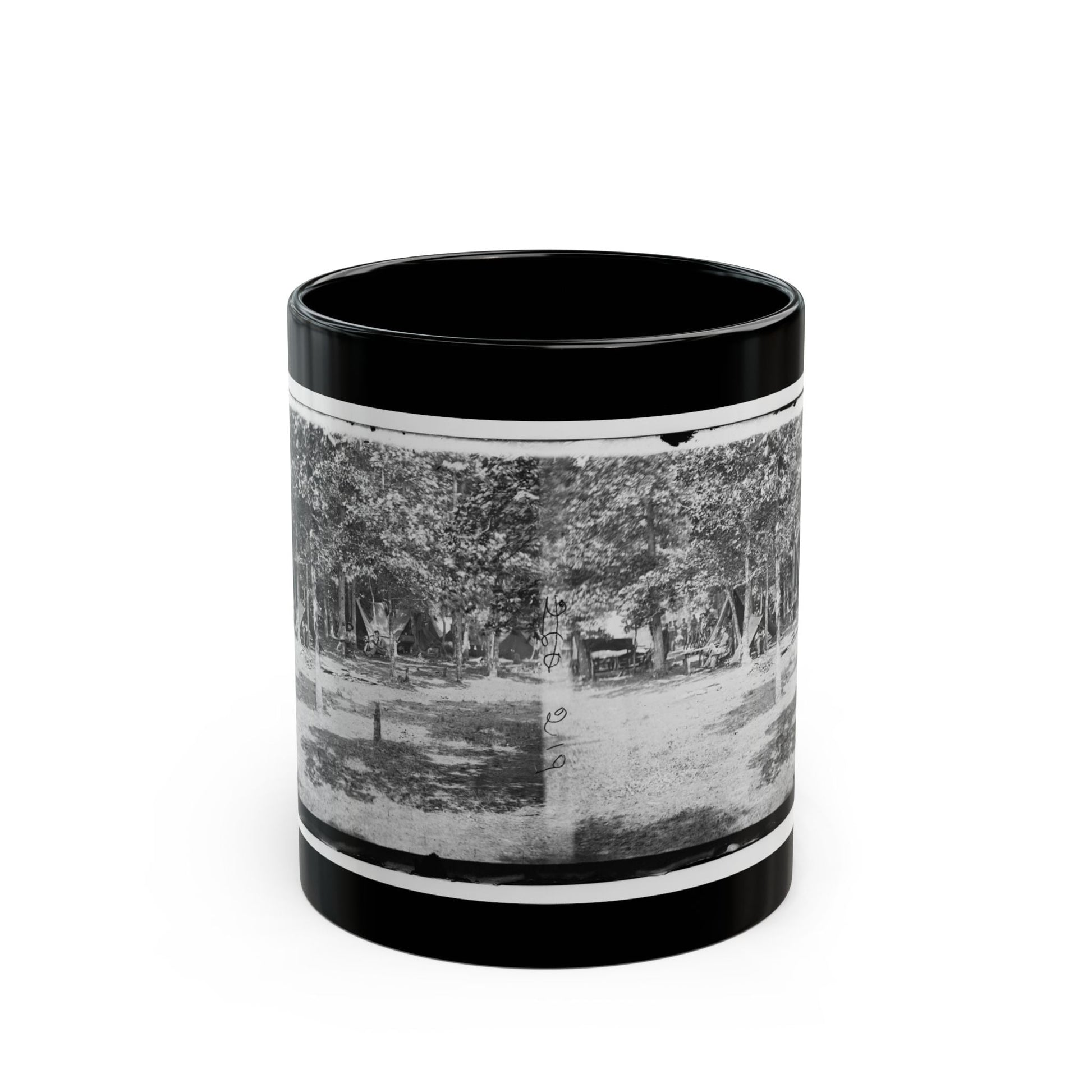 Bealeton, Virginia. View Of Camp Of 93d New York Volunteers (U.S. Civil War) Black Coffee Mug-11oz-The Sticker Space