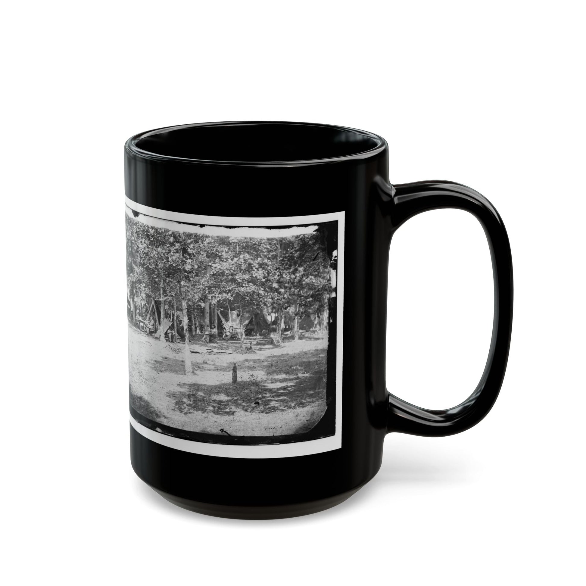 Bealeton, Virginia. View Of Camp Of 93d New York Volunteers (U.S. Civil War) Black Coffee Mug-The Sticker Space