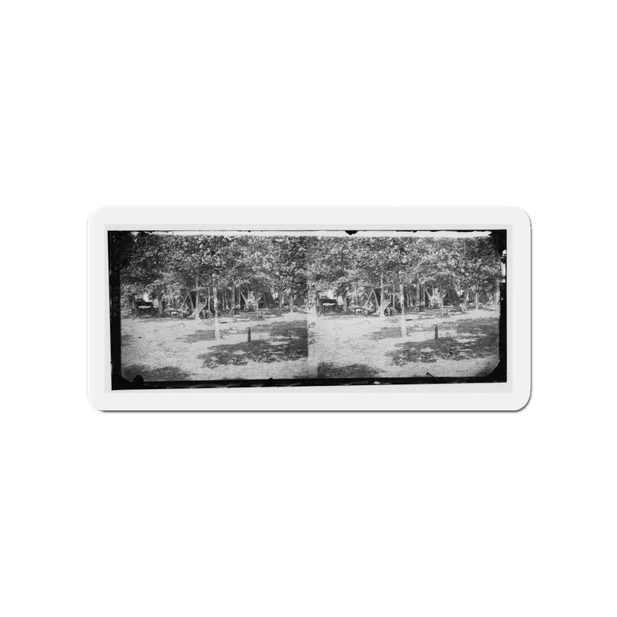 Bealeton, Virginia. View Of Camp Of 93d New York Volunteers (U.S. Civil War) Refrigerator Magnet-4" x 4"-The Sticker Space