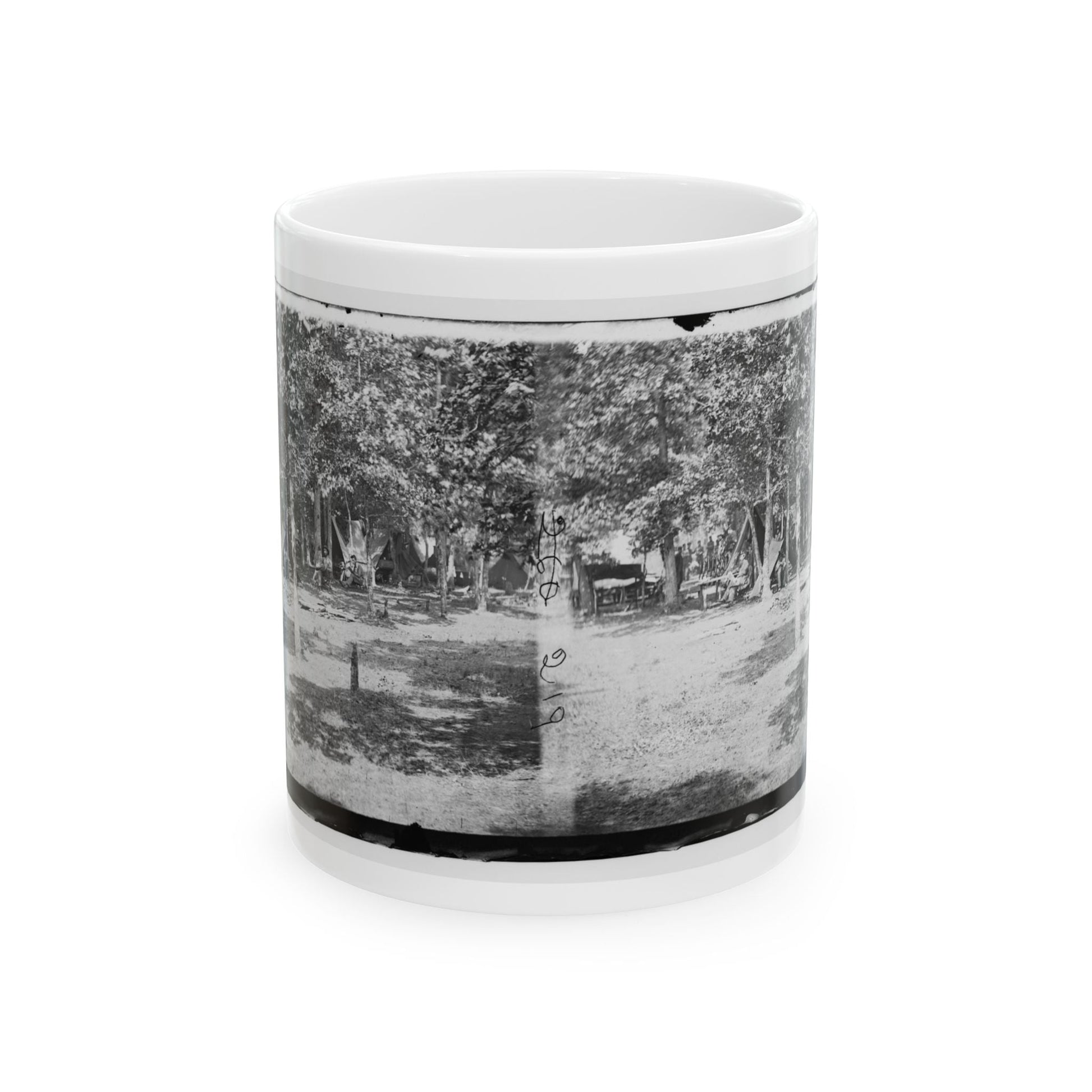 Bealeton, Virginia. View Of Camp Of 93d New York Volunteers (U.S. Civil War) White Coffee Mug-11oz-The Sticker Space