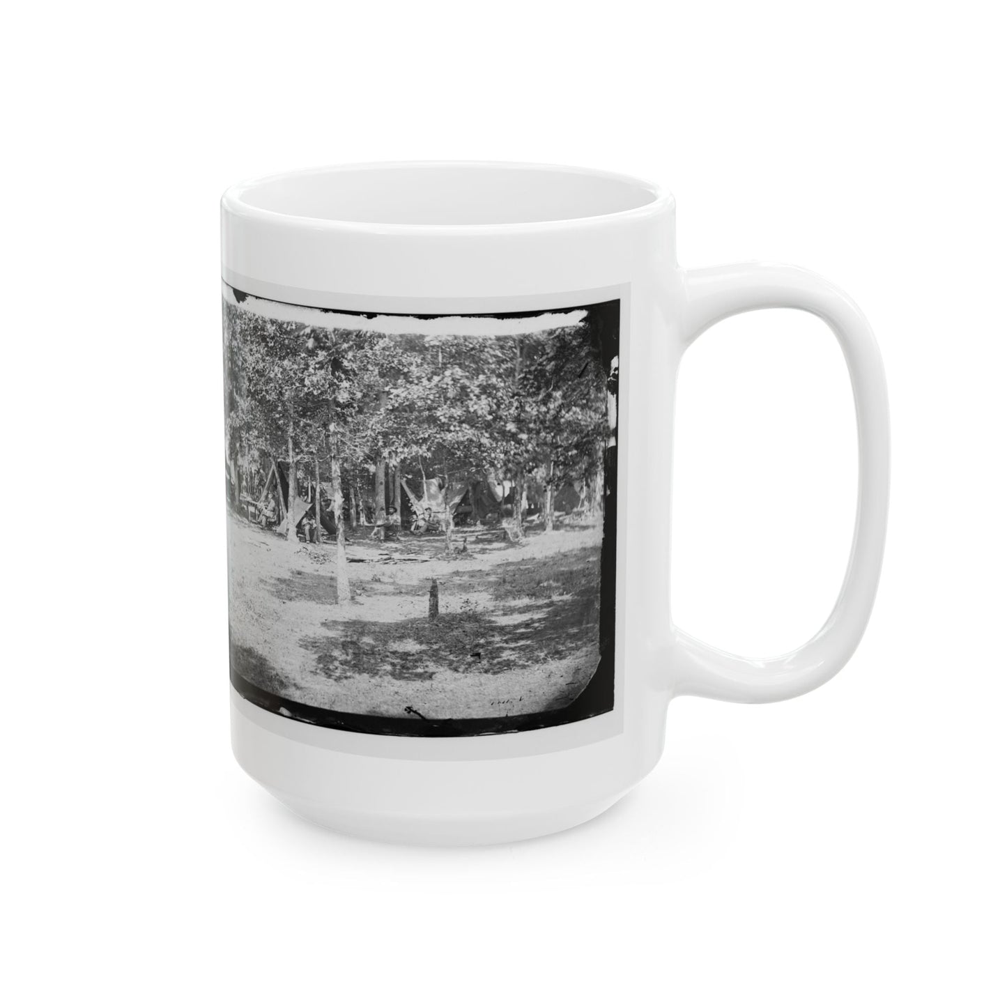 Bealeton, Virginia. View Of Camp Of 93d New York Volunteers (U.S. Civil War) White Coffee Mug-The Sticker Space