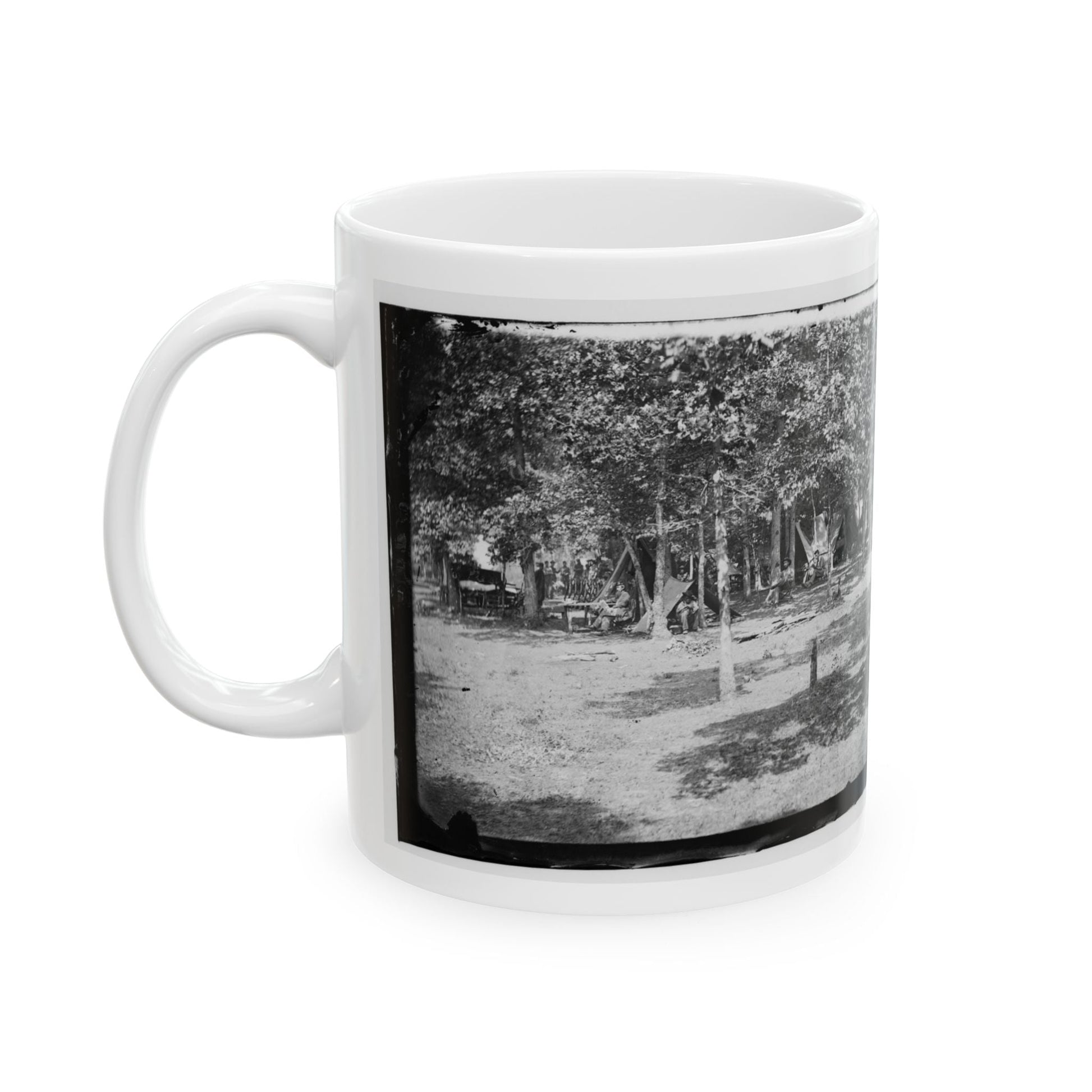 Bealeton, Virginia. View Of Camp Of 93d New York Volunteers (U.S. Civil War) White Coffee Mug-The Sticker Space