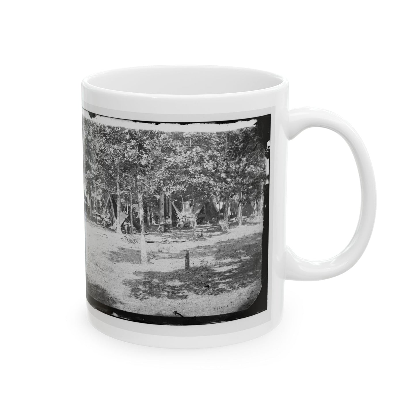 Bealeton, Virginia. View Of Camp Of 93d New York Volunteers (U.S. Civil War) White Coffee Mug-The Sticker Space