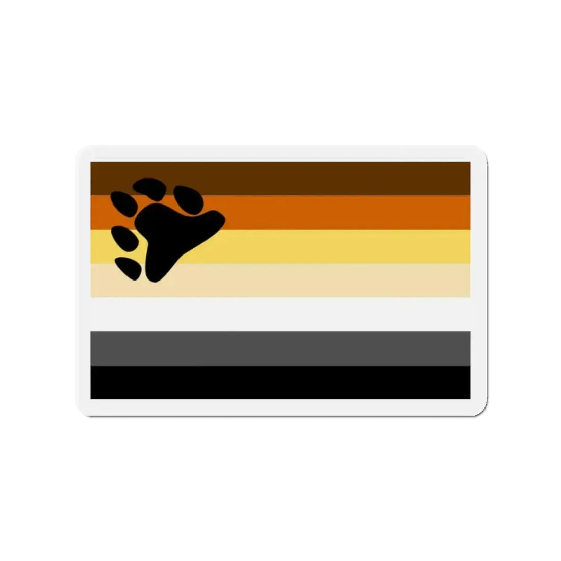 Bear Brotherhood Pride Flag - Refrigerator Magnet 2 Inch - The Sticker Space