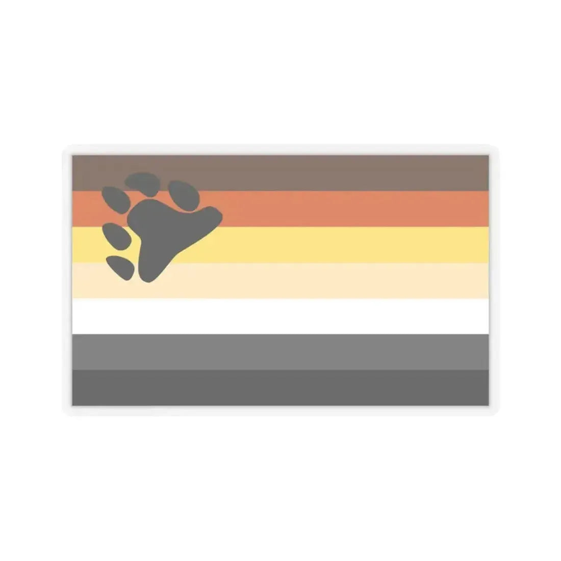 Bear Brotherhood Pride Flag - STICKER Vinyl Kiss-Cut Decal 3 Inch Transparent - The Sticker Space