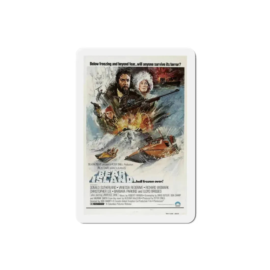 Bear Island 1979 Movie Poster Refrigerator Magnet 2 Inch - The Sticker Space