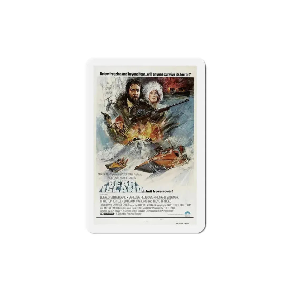 Bear Island 1979 Movie Poster Refrigerator Magnet 4 Inch - The Sticker Space